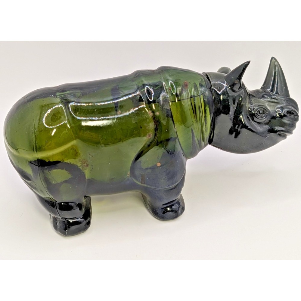 Vintage Avon Big Game Rhino Decanter Tai Winds After Shave 4oz Full 1970's